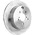 2-Wheel Set Rear Brake Disc and Pad Kit, Plain Surface 5 Lugs 274.07 mm Ceramic Pro-Line Series, Includes (2) Brake Disc and (1) Brake Pad Set
