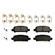 2-Wheel Set Rear Brake Disc and Pad Kit, Plain Surface 5 Lugs 265.43 mm Ceramic Pro-Line Series, Includes (1) Brake Pad Set and (2) Brake Disc