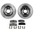 2-Wheel Set Rear Brake Disc and Pad Kit, Plain Surface 5 Lugs 265.43 mm Semi-metallic Pro-Line Series, Includes (1) Brake Pad Set and (2) Brake Disc