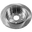 2-Wheel Set Rear Brake Disc and Pad Kit, Plain Surface 5 Lugs 286 mm Ceramic Pro-Line Series, Includes (2) Brake Disc and (1) Brake Pad Set