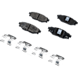 2-Wheel Set Rear Brake Disc and Pad Kit, Plain Surface 5 Lugs 286 mm Ceramic Pro-Line Series, Includes (2) Brake Disc and (1) Brake Pad Set