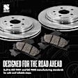 2-Wheel Set Rear Brake Disc and Pad Kit, Plain Surface 5 Lugs 309.12 mm Ceramic Pro-Line Series, Includes (1) Brake Pad Set and (2) Brake Disc
