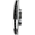 4-Piece Kit Front Brake Disc and Pad Kit, Plain Surface, 5 Lugs, Cast Iron, Organic Pad Material, Pro-Line Series