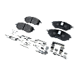 4-Piece Kit Front Brake Disc and Pad Kit, Plain Surface, 5 Lugs, Cast Iron, Organic Pad Material, Pro-Line Series