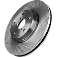 4-Piece Kit Front Brake Disc and Pad Kit, Plain Surface, 5 Lugs, Cast Iron, Organic Pad Material, Pro-Line Series
