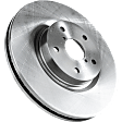 4-Piece Kit Front Brake Disc and Pad Kit, Plain Surface, 5 Lugs, Cast Iron, Organic Pad Material, Pro-Line Series