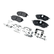 4-Piece Kit Front Brake Disc and Pad Kit, Plain Surface, 5 Lugs, Cast Iron, Organic Pad Material, Pro-Line Series