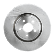 4-Piece Kit Front Brake Disc and Pad Kit, Plain Surface, 5 Lugs, Cast Iron, Organic Pad Material, Pro-Line Series