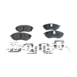 4-Piece Kit Front Brake Disc and Pad Kit, Plain Surface, 5 Lugs, Cast Iron, Organic Pad Material, Pro-Line Series