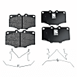 2-Wheel Set Front Brake Disc and Pad Kit, Plain Surface 6 Lugs 289.05 mm Ceramic Pro-Line Series, Includes (1) Brake Pad Set and (2) Brake Disc