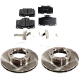 1993-1998 Toyota T100 - 2-Wheel Set Front Brake Disc and Pad Kit, Plain Surface 6 Lugs 290.58 mm Ceramic Pro-Line Series, Includes (2) Brake Disc and (1) Brake Pad Set