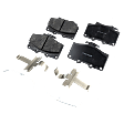 1993-1998 Toyota T100 - 2-Wheel Set Front Brake Disc and Pad Kit, Plain Surface 6 Lugs 290.58 mm Ceramic Pro-Line Series, Includes (2) Brake Disc and (1) Brake Pad Set
