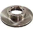1993-1998 Toyota T100 - 2-Wheel Set Front Brake Disc and Pad Kit, Plain Surface 6 Lugs 290.58 mm Ceramic Pro-Line Series, Includes (2) Brake Disc and (1) Brake Pad Set