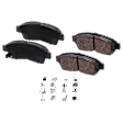 2-Wheel Set Front Brake Disc and Pad Kit, Plain Surface 5 Lugs 275.08 mm Ceramic Pro-Line Series, Includes (2) Disc and (1) Pad Set