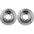 2018 Lexus LX570 - 2-Wheel Set Front Brake Disc and Pad Kit, Cross-drilled and Slotted, 5 Lugs, 354.08 mm, Ceramic, 5.7L 8Cyl, Pro-Line Series  Includes (2) Disc and (1) Pad Set