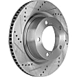 2018 Lexus LX570 - 2-Wheel Set Front Brake Disc and Pad Kit, Cross-drilled and Slotted, 5 Lugs, 354.08 mm, Ceramic, 5.7L 8Cyl, Pro-Line Series  Includes (2) Disc and (1) Pad Set