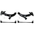 4-Piece Kit Front, Driver and Passenger Side Control Arm Kit, Includes (2) Control Arm and (2) Sway Bar Link