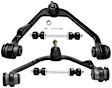 4-Piece Kit Front, Driver and Passenger Side, Upper Control Arm Kit, Includes (2) Control Arm and (2) Sway Bar Link