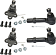 4-Piece Kit Front, Driver and Passenger Side Suspension Kit, Includes (2) Ball Joint and (2) Tie Rod End