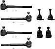 8-Piece Kit Front, Driver and Passenger Side Suspension Kit, Includes (4) Ball Joint and (4) Tie Rod End