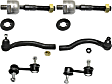 6-Piece Kit Front, Driver and Passenger Side Suspension Kit, Includes (4) Tie Rod End and (2) Sway Bar Link