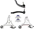 6-Piece Kit Front, Driver and Passenger Side, Lower Control Arm Kit, Includes (2) Ball Joint, (2) Control Arm, and (2) Tie Rod End