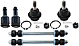6-Piece Kit Front, Driver and Passenger Side Suspension Kit, Includes (4) Ball Joint and (2) Sway Bar Link
