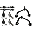 8-Piece Kit Front, Driver and Passenger Side, Upper Control Arm Kit, Includes (2) Control Arm, (2) Ball Joint, (2) Tie Rod End and (2) Sway Bar Link