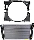 3-Piece Kit Radiator, 4.3L Engine, Aluminum Core, Plastic Tank, Includes (2) Fan Shroud and (1) Radiator