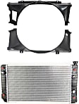 3-Piece Kit Radiator, 4.3L Engine, Aluminum Core, Plastic Tank, Includes (2) Fan Shroud and (1) Radiator