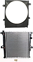2-Piece Kit Radiator, 3.0L Engine, Plastic Tank, Automatic Transmission, Includes (1) Fan Shroud and (1) Radiator
