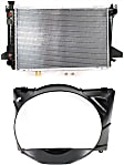 2-Piece Kit Radiator, 5.0L/5.8L Engines, Aluminum Core, Plastic Tank, Includes (1) Fan Shroud and (1) Radiator