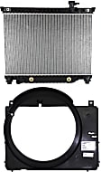 2002-2006 GMC Envoy XL - 2-Piece Kit Radiator, 4.2L Engine, Aluminum Core, Plastic Tank, Includes (1) Fan Shroud and (1) Radiator