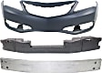 3-Piece Kit, Front Primed Bumper Cover, Includes (1) Bumper Absorber, (1) Bumper Cover, and (1) Bumper Reinforcement