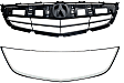 2-Piece Kit Grille Insert Textured Black, Includes (1) Grille Trim and (1) Grille Assembly
