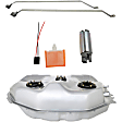 3-Piece Kit Galvanized Steel Fuel Tank, 17 gallons / 64 liters, Includes (1) Fuel Tank, (1) Fuel Tank Strap and (1) Fuel Pump