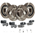 2018 Lexus LX570 - 4-Wheel Set Front and Rear Brake Disc and Pad Kit, Plain Surface, 5 Lugs, Front-354.08 mm/Rear-344.93 mm, Ceramic, 5.7L 8Cyl, Pro-Line Series  Includes (4) Disc and (2) Pad Set