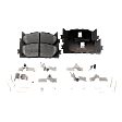 8-Piece Kit Front and Rear Brake Disc and Pad Kit, Plain Surface, 5 Lugs, Ceramic, Pro-Line Series, Includes (4) Brake Disc and (2) Brake Pad Set