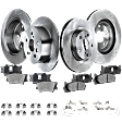 2015 Lexus ES350 - 4-Wheel Set Front and Rear Brake Disc and Pad Kit, Plain Surface, 5 Lugs, Front-295.91 mm/Rear-280.92 mm, Ceramic, 3.5L 6Cyl, Pro-Line Series  Includes (4) Disc and (2) Pad Set