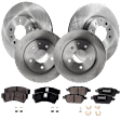 4-Wheel Set Front and Rear Brake Disc and Pad Kit, Plain Surface 5 Lugs Front-298.45 mm/Rear-279.91 mm Ceramic Pro-Line Series, Includes (4) Disc and (2) Pad Set