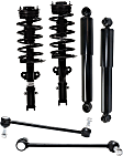 2013 Dodge Grand Caravan - 6-Piece Kit Driver and Passenger Side Suspension Kit, For Models Without Load Levelling Suspension,  Includes (2) Fully Loaded Strut, (2) Shock, and (2) Sway Bar Link