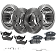 2006 Lincoln Mark LT - 8-Piece Kit Front and Rear Brake Disc and Pad Kit, Plain Surface, 6 Lugs, Front-Ceramic/Rear-Semi-Metallic, 4WD,  6 Lug, 5.4L 8Cyl, Pro-Line Series  Includes (4) Brake Disc and (2) Brake Pad Set