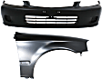 2-Piece Kit, Front Primed Bumper Cover, Includes (1) Bumper Cover and (1) Fender