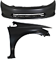 2-Piece Kit, Front Primed Bumper Cover, 2012-2015 Sedan / 2012-2013 Coupe, Includes (1) Bumper Cover and (1) Fender