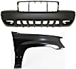 2-Piece Kit, Front Primed Bumper Cover, Includes (1) Bumper Cover and (1) Fender