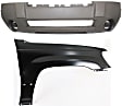 2-Piece Kit, Front Textured Bumper Cover, Includes (1) Bumper Cover and (1) Fender