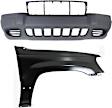 2-Piece Kit, Front Textured Bumper Cover, Includes (1) Bumper Cover and (1) Fender