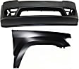 2-Piece Kit, Front Primed Bumper Cover, Includes (1) Bumper Cover and (1) Fender