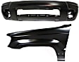 2-Piece Kit, Front Primed Bumper Cover, Includes (1) Bumper Cover and (1) Fender