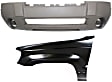 2-Piece Kit, Front Textured Bumper Cover, Includes (1) Bumper Cover and (1) Fender